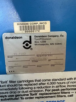 DONALDSON TORIT VS-1500 Dust Collectors | Global Machine Brokers, LLC (5)