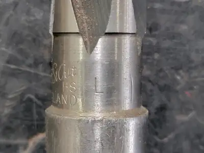 7/8" HSS Spiral Flute Taper Shank Reamer, Left Hand