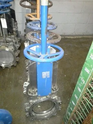 Orbinox 10"-150 knife gate valve, hand wheel operated