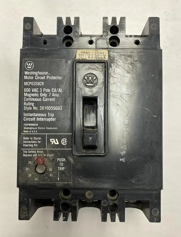 USED WESTINGHOUSE MCP0358CR