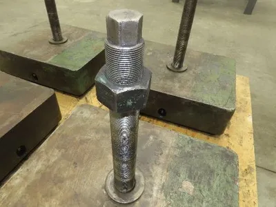 Industrial Machine Leveling Feet 13x16" Pad 1.5"-12 Thread  Set of 4 Green
