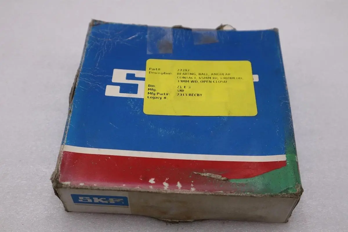 NEW OPEN BOX SKF 7313-BECBY ANGULAR CONTACT BEARING STK L221CC