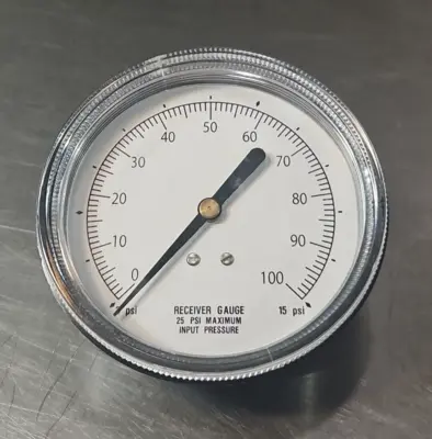 USG Receiver Gauge 25 PSI Input Pressure loc6D20
