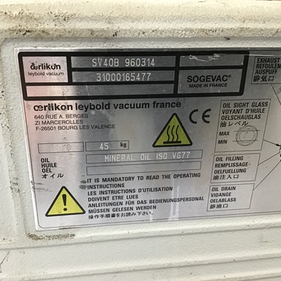 Leybold Sogevac SV40B 960314 Vacuum Pump with LS Leroy Somer Motor