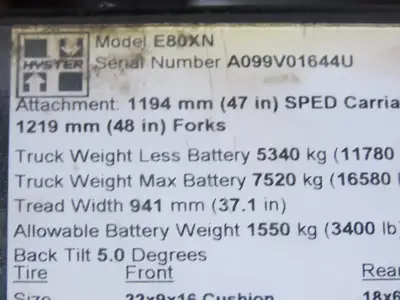 Hyster RU280B-5166P Forklift Curtis Albright DC Motor Contactor Off Hyster E80XN