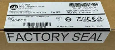 NEW SEALED ALLEN BRADLEY 1746-IV16 INPUT MODULE SER. C SLC500 1746IV16
