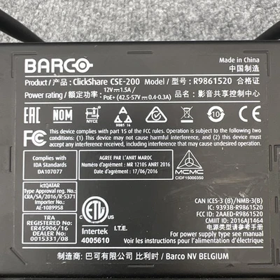 Used Barco CSE-200 Misc Networking Equipment California US | Davliegogo LLC #1705321