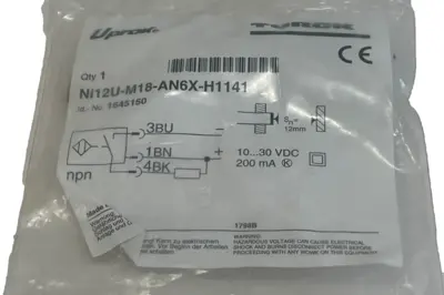NEW TURCK NI12U-M18-AN6X-H1141 INDUCTIVE SENSOR 1645150 NI12UM18AN6XH1141