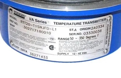 NEW FOXBORO RTT20-T1SNJFD-L1 TEMPERATURE TRANSMITTER 12-42VDC RTT20T1SNJFDL1