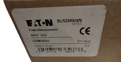 NEW 3 COUNT EATON BUSSMANN CHM3DIU FUSE-DISCONNECTOR 690V 32A