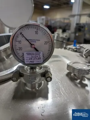 USED Precision 150 Liter Precision Stainless Jacketed Receiver Tank, 316L S/S, 45/100