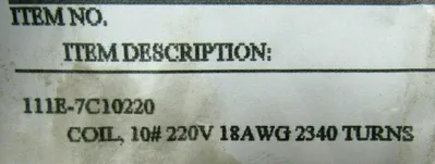 NEW 10220 COIL 111E-7C10220