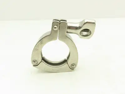 13MHHS-1-304 3 Segment Sanitary Clamp 1" to 1.5" Pipe W 2.1" Flange Lot of 17