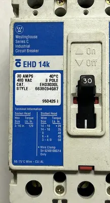 Used WESTINGHOUSE EHD3030L Miscellaneous Equipment (Electrical & Power) | Surplus Asset Holdings #1202822