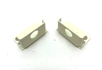 USED HUBBELL RACEWAY END CAP/ END BRACKET WHITE