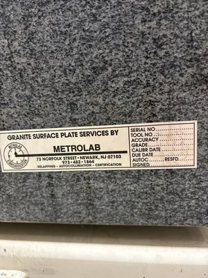 GRANITE PLATE 9'x42"x14"T Inspection & Test Equipment | Global Machine Brokers, LLC (6)