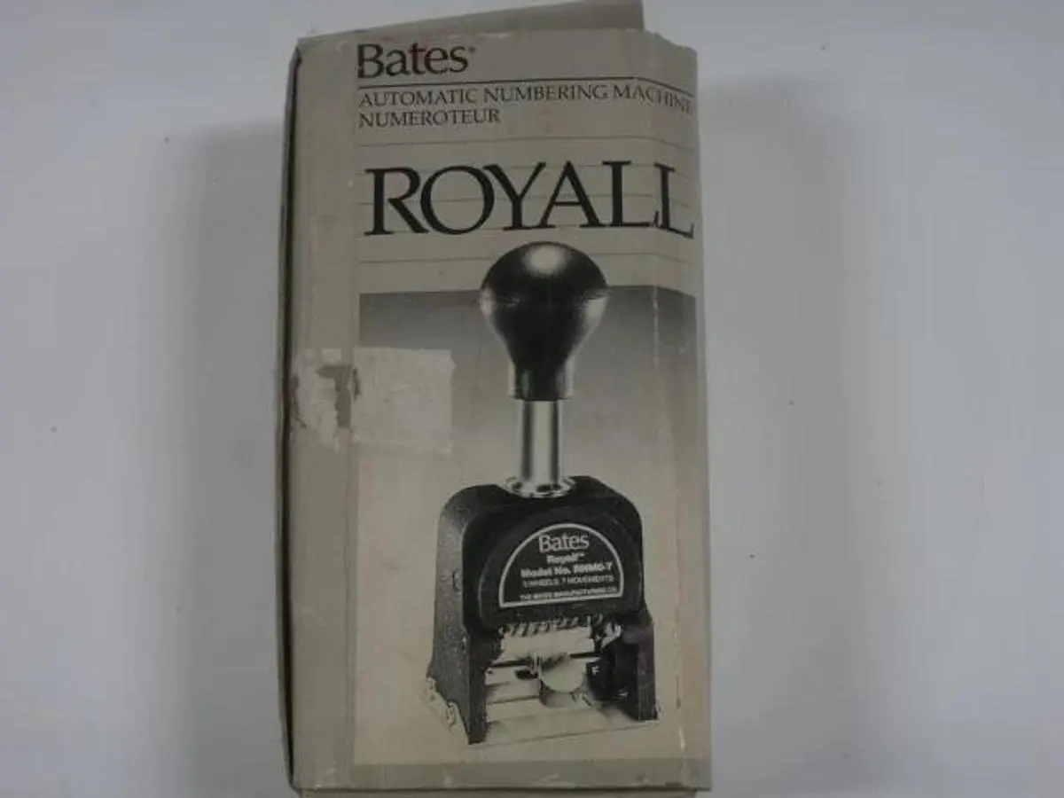 USED BATES ROYALL AUTOMATIC NUMBERING MACHINE RNM6-7