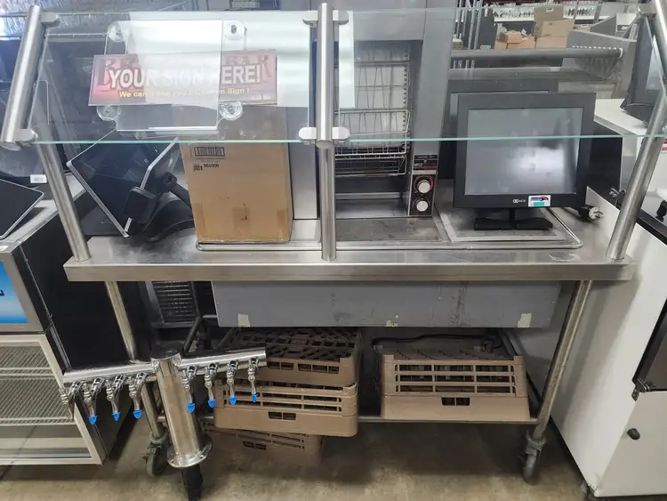 Used Falcon Restaurant Supply Used Ice down 3 Well Salad Bar or cold food serving table Food Displays Illinois US | Falcon Restaurant Supply #1376718