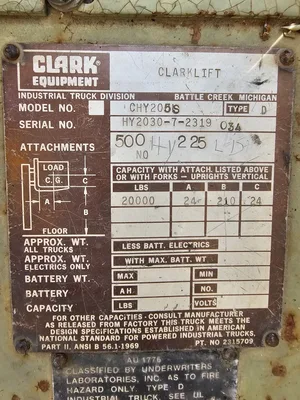 Used _UNKNOWN_ _UNKNOWN_ Internal Combustion Forklifts: Pneumatic Tire West Virginia US | Cooper Industries #1409588