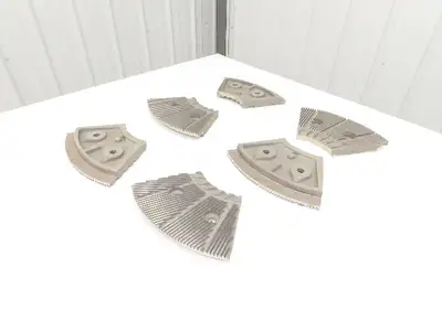 Andritz D23B124 LoCo Refiner Plates Sprout C25 Alloy AA Taper