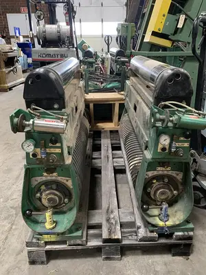 MISC. SPARE PARTS REMOVED FROM TIMESAVERS 337-4, 37", 4-HEAD WIDE-BELT SANDER