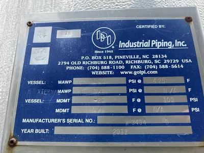 Used 2011 INDUSTRIAL PIPING INC. _UNKNOWN_ Dryers North Carolina US | DH Griffin Used Equipment #1383838