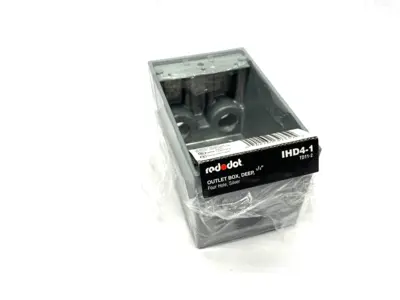 New | in-Stock Red Dot Deep Outlet Box Four Hole 1/2" Electrical Boxes Michigan US | Maverick Industrial Sales #1460739