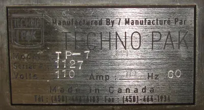 USED TECHNO PAK TP-7 RH