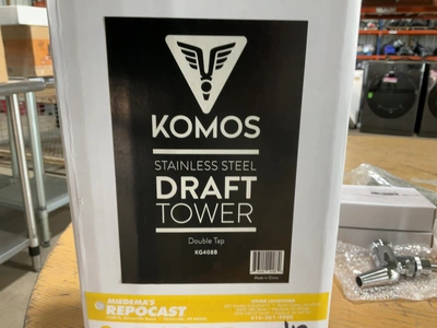 Used KOMOS KG4089 STAINLESS STEEL DRAFT TOWER DOUBLE TAP Beer Equipment Michigan US | Miedema Asset Management Group #1761544