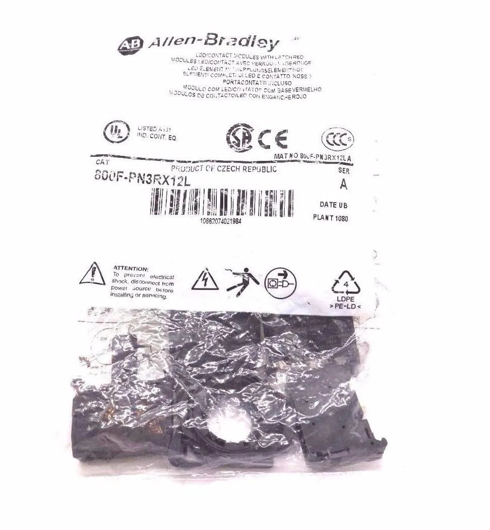 NEW ALLEN BRADLEY 800F-PN3RX12L LED CONTACT MODULE SER.A 800FPN3RX12L
