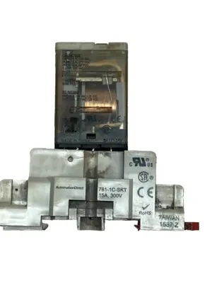 Used AutomationDirect Relay 24VDC w/ 781-1C-SKT DIN Rail Socket NO CLIP Relays & Switches Michigan US | Maverick Industrial Sales #1395205