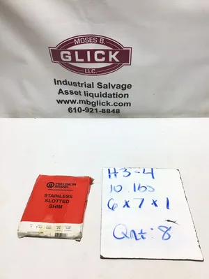 Precision Stainless Slotted Shim Size D 5″X5″ Gauge .075 Slot Size 1-5/8″   (8)