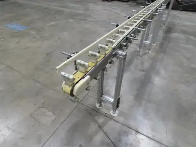 QC Industries 17' Automation Indexing Conveyor 2" Modular Cleated Timing Belt