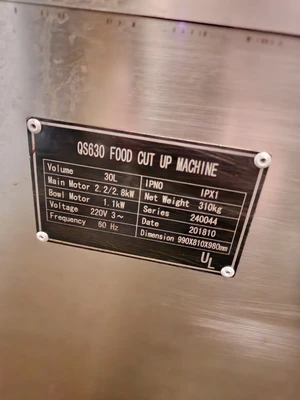 Waltons QS630 Food Cut-Up Machine (Chopper) Vegetable Meat IN EXECELANT WORKING