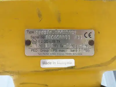 Tufline 0367 1" Flanged 300 Stainless Plug Valve Pneumatic Actuator & Positioner