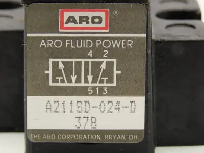 ARO A211SD-024-D Solenoid Spool Valve 5/2 5 Port 2 Position 24VDC 48VAC 1/8" NPT