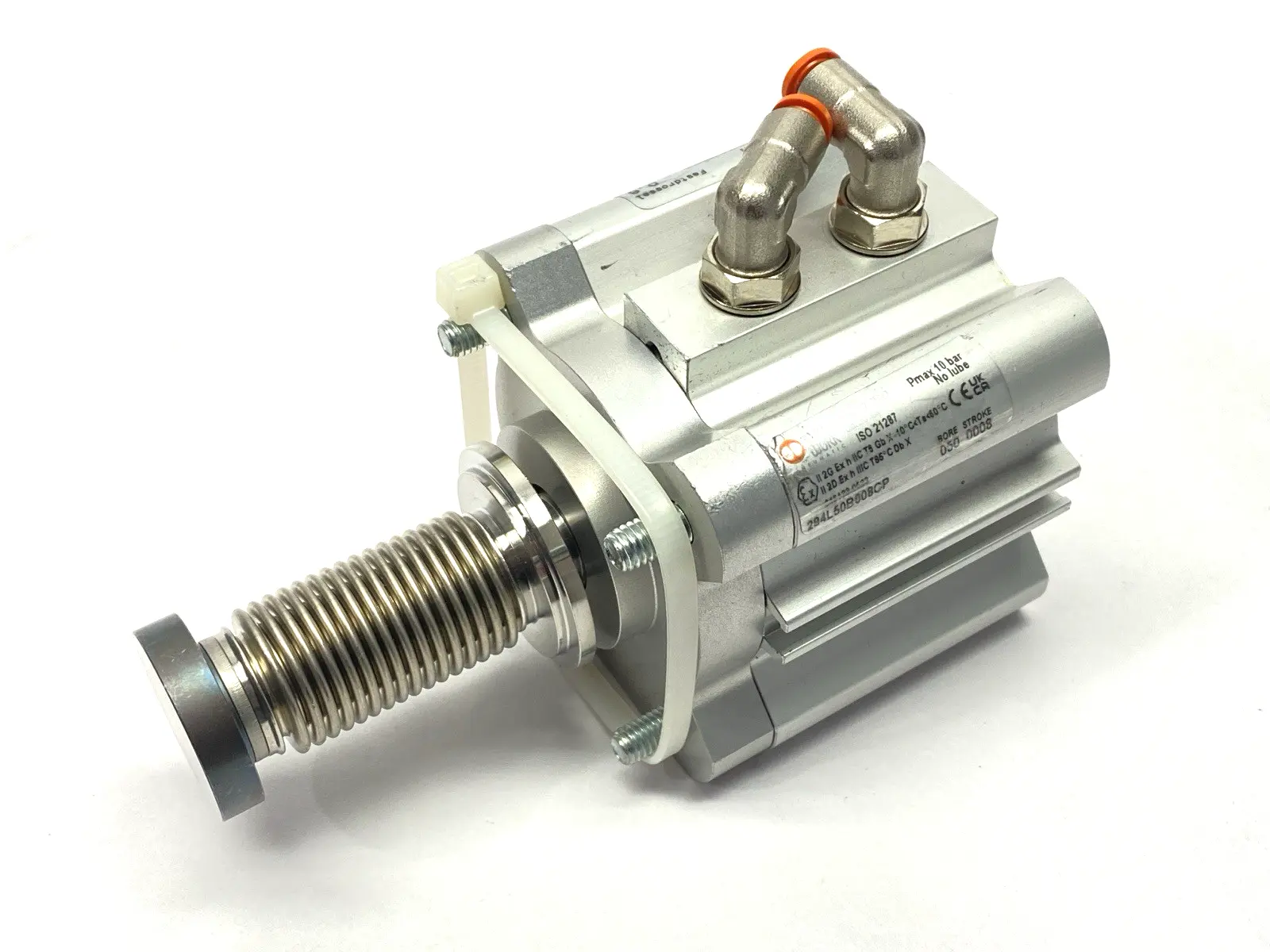 USED METAL WORK PNEUMATIC ACTUATOR 050 BORE 0008 STROKE 10 BAR