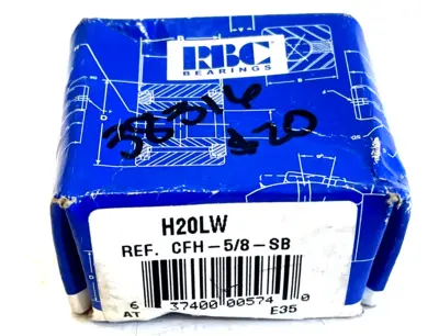 NEW LOT OF 5 RBC H20LW CAM FOLLOWER CFH-5/8-SB