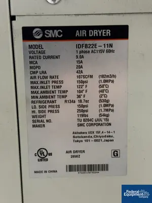 USED SMC Parker 22 KW SMC Air Dryer, Model IDFB22E