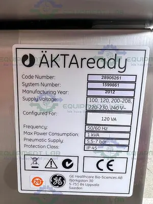 USED GE HEALTHCARE AKTAREADY LIQUID CHROMATOGRAPHY SYSTEM 120VA