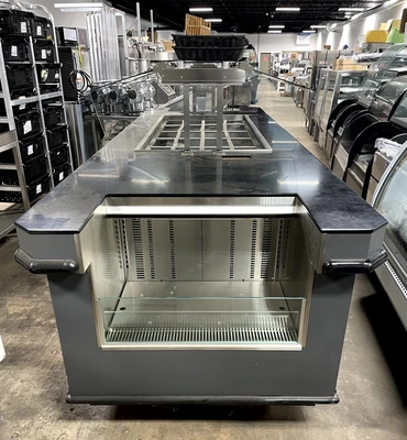 72-0373 Amtekco Self Contained Salad Bar Buffet Cooler with Grab n Go Ends