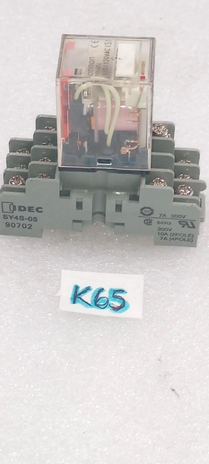 USED IDEC IDEC SY4S-05 SOCKET + OMRON RELAY MY4N