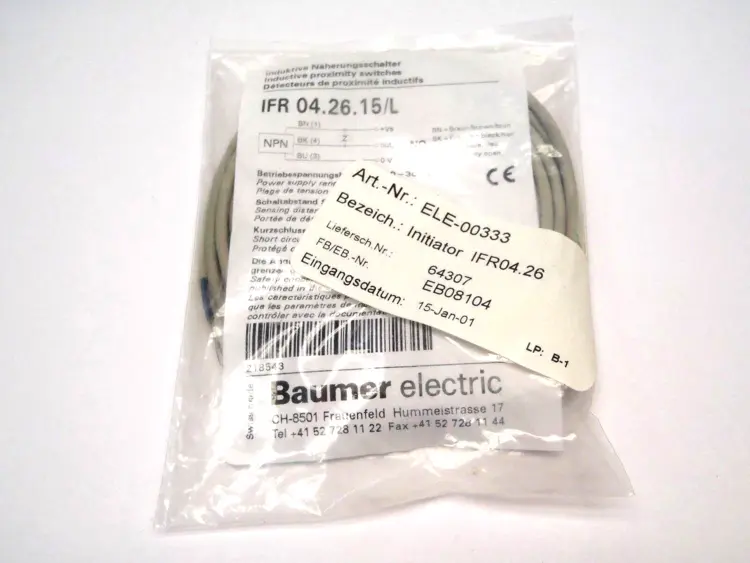 Used BAUMER INDUCTIVE PROXIMITY SWITCH ELE-00333 Proximity Sensors | Maverick Industrial Sales #1104054