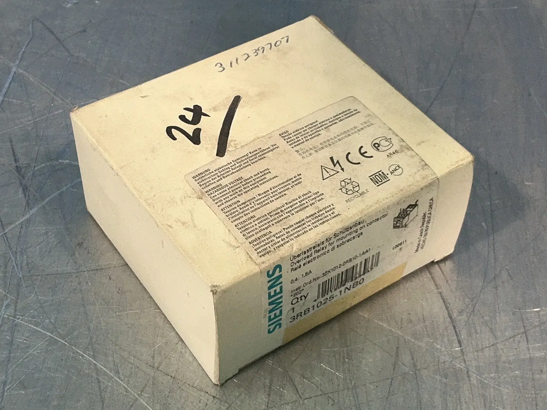 New | in-Stock SIEMENS 3RB10251NB0 Relays & Switches Ohio US | HGR 24 #1314247
