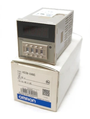 Omron H5CN-XANS Digital Timer, 12-48Vdc, 99.99 Sec., On-Delay, SPDT, New