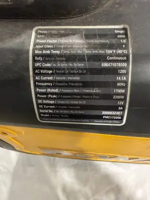 DeWalt DXGNI2200 Inverter Generator