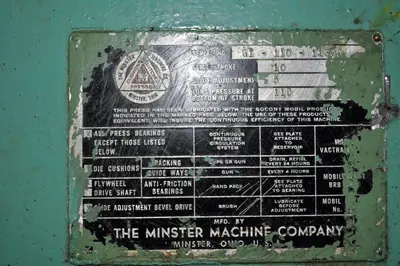 USED MINSTER G1-110