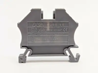 Euro 2.5,Euro 2,5,43408 | Morsettitalia 43408 Euro 2.5 Terminal Block 5mm Gray LOT OF 10 - Used