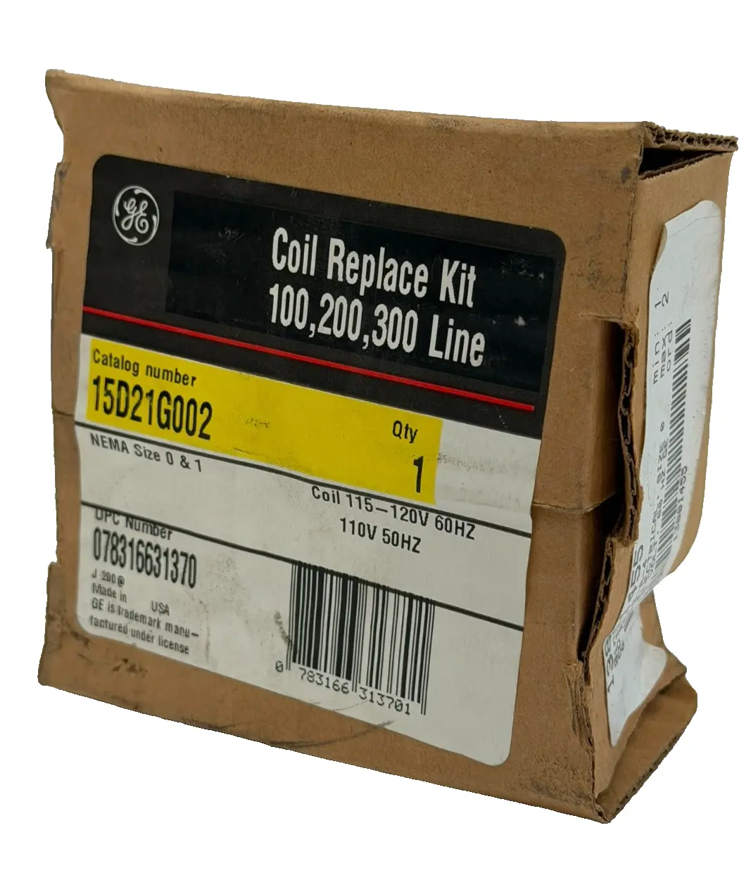 NEW GENERAL ELECTRIC 15D21G002 COIL REPLACE KIT 115-120V 60HZ