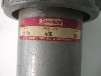 DAYTON Electric Speedaire Model 2Z330 Max CFM 400 Max PSI 300